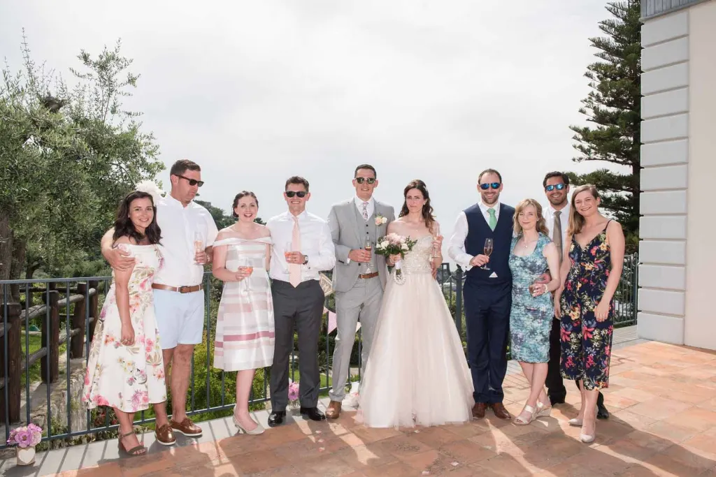Group photo of the wedding guests