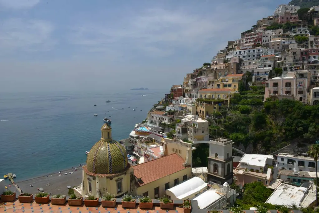 The dome of the Church of the Assunta in Positano