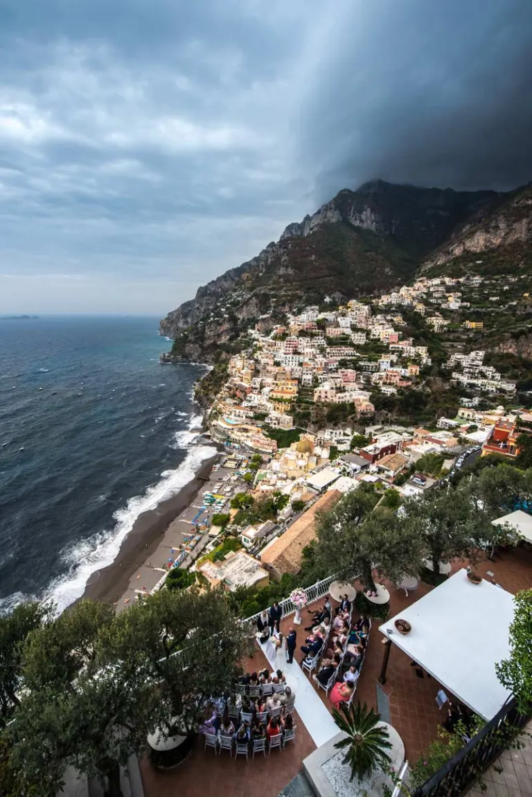 Wedding ceremony in a private villa in Positano