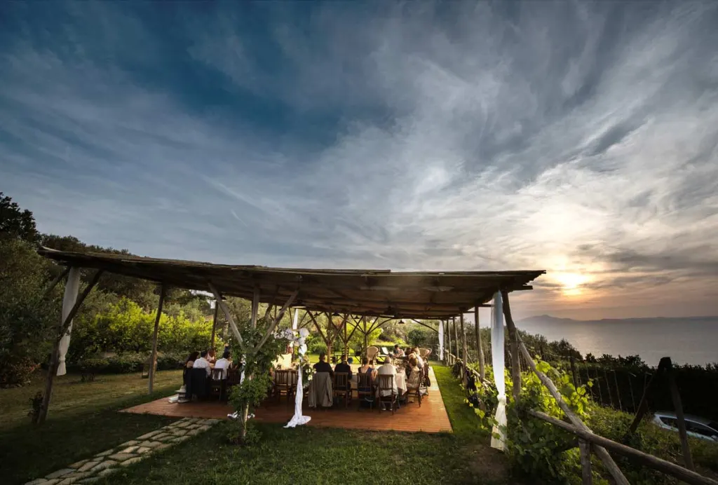 Wedding celebration in Massa Lubrense on the Sorrento Peninsula