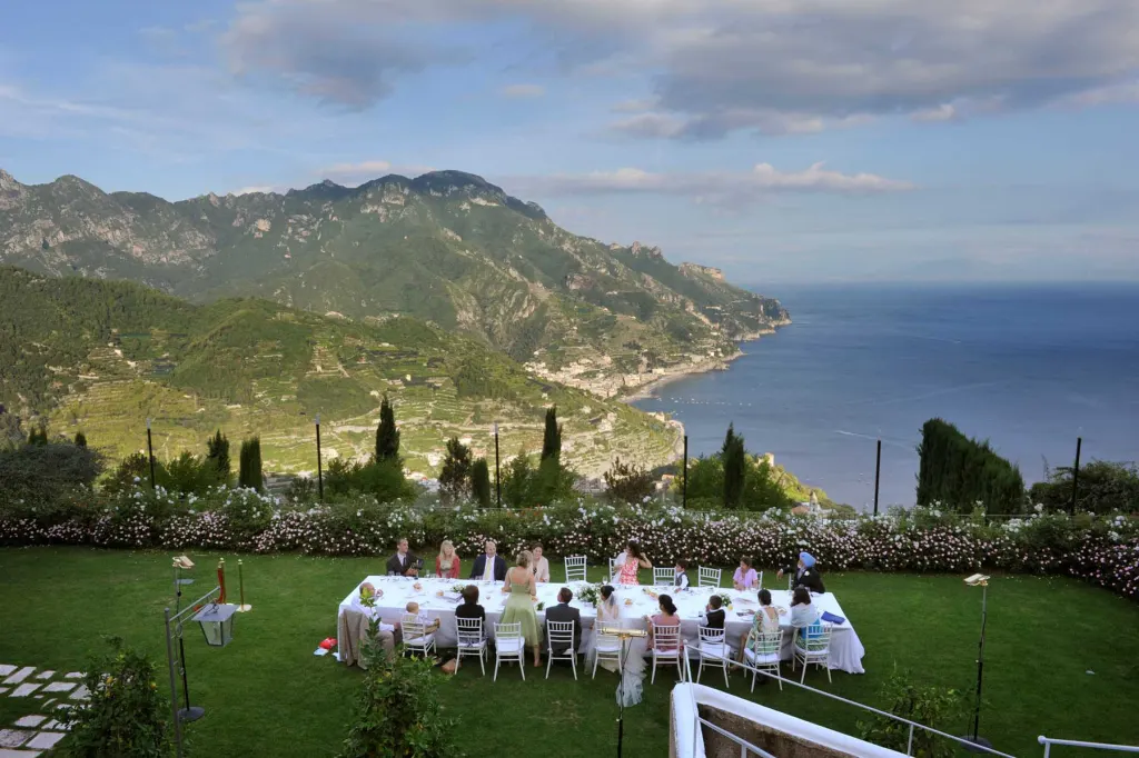 Wedding party at Hotel Caruso in Ravello
