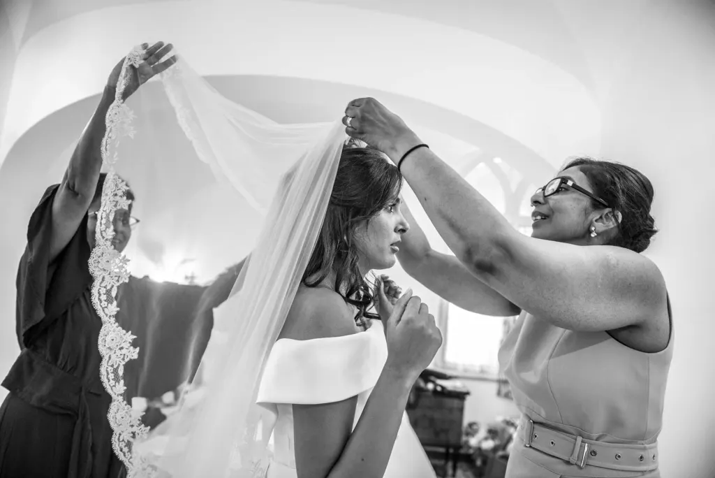 Bride on her wedding day in Ravello