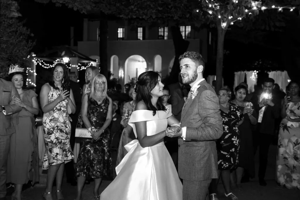 Bride and groom’s first dance at a wedding in Ravello