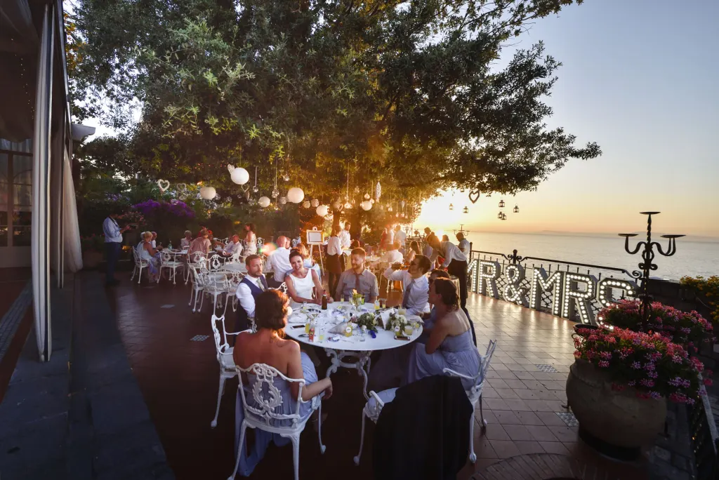 Sunset at Villa Antiche Mura in Sorrento