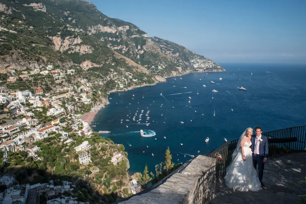 Panoramic view of Positano from La Garitta