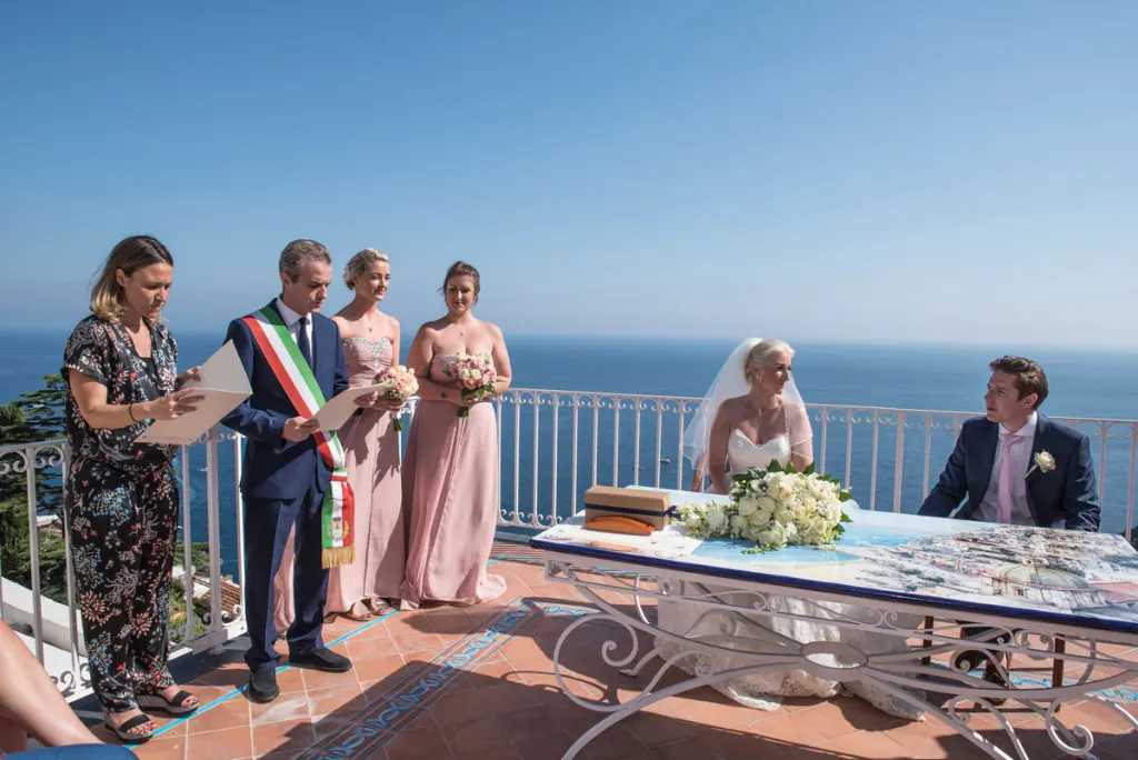 Civil ceremony in Positano